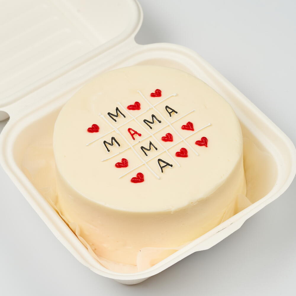Бенто-торт для мамы с сердечками