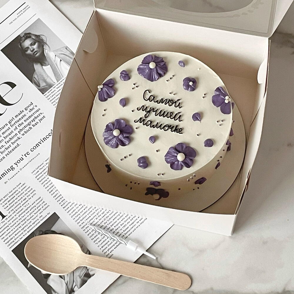 Бенто торт для мамы с цветами