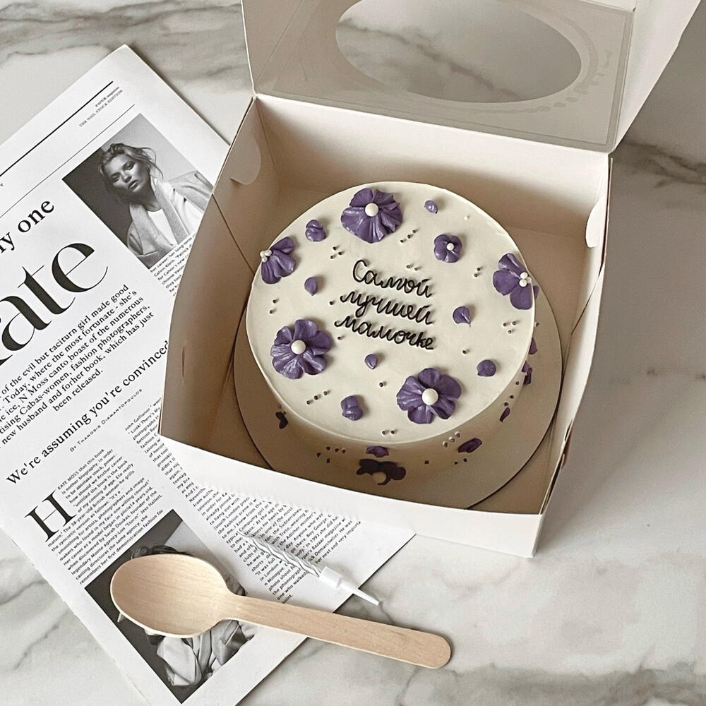 Бенто торт для мамы с цветами