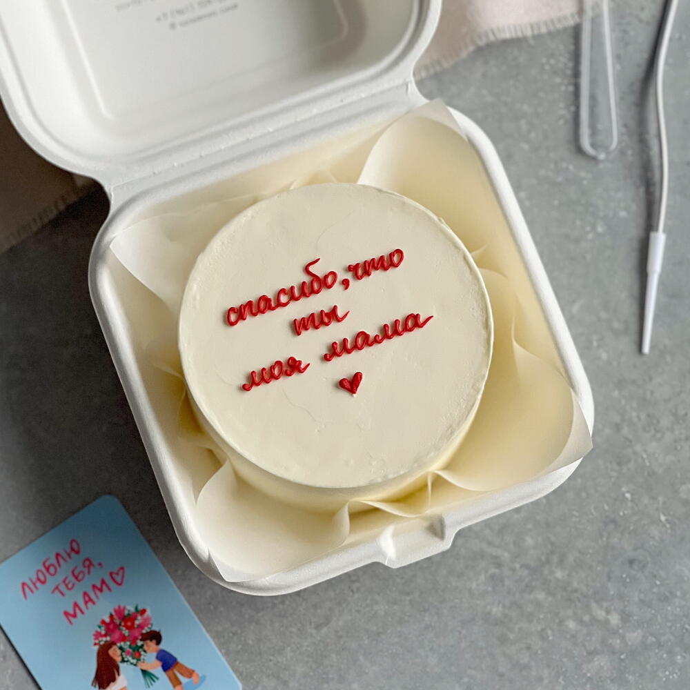 Бенто-торт для мамы «спасибо, что ты моя мама»
