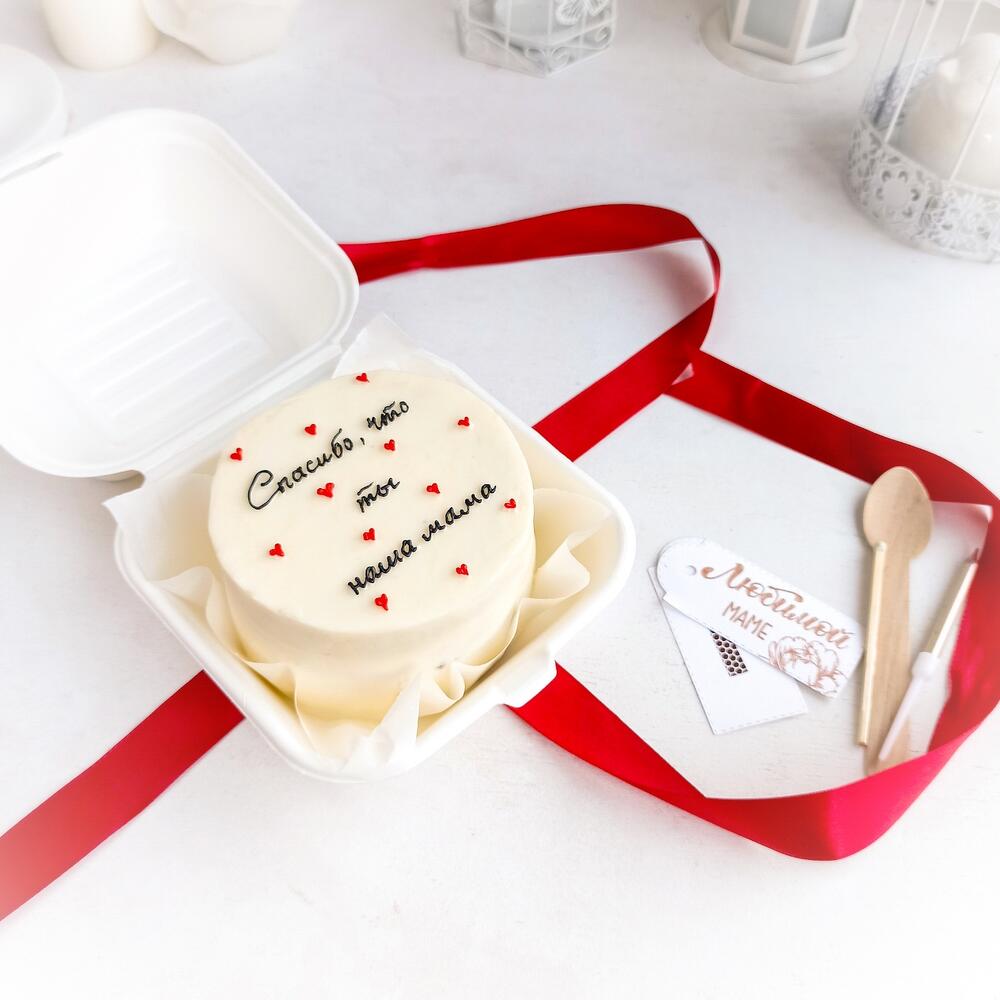 Бенто торт для мамы "Спасибо, что ты наша мама!"