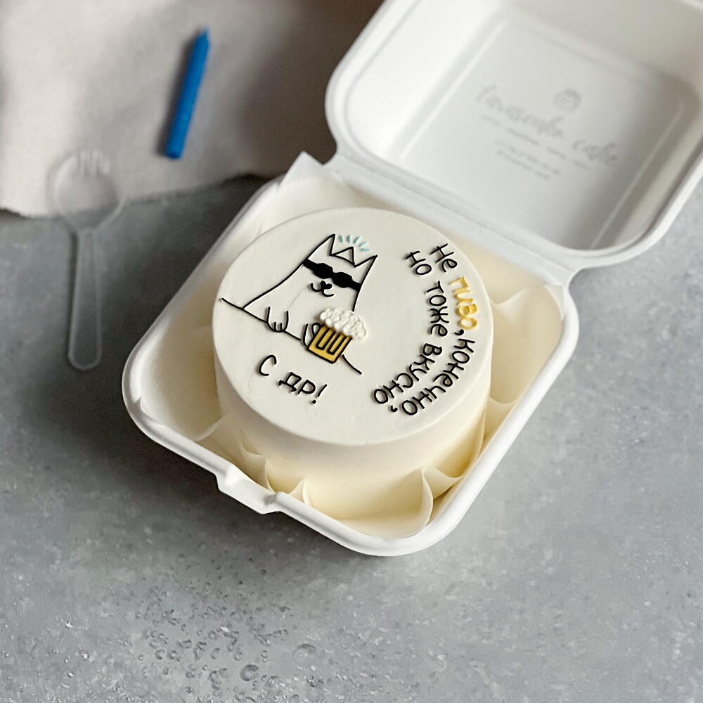 Бенто-торт для мужа «Не пиво, конечно»