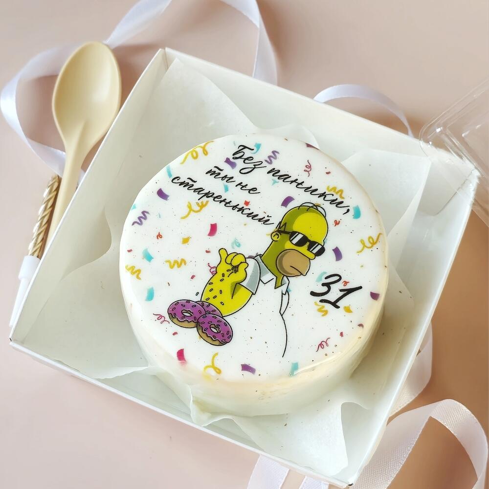 Бенто торт для мужчины "Без паники, ты не старенький!"