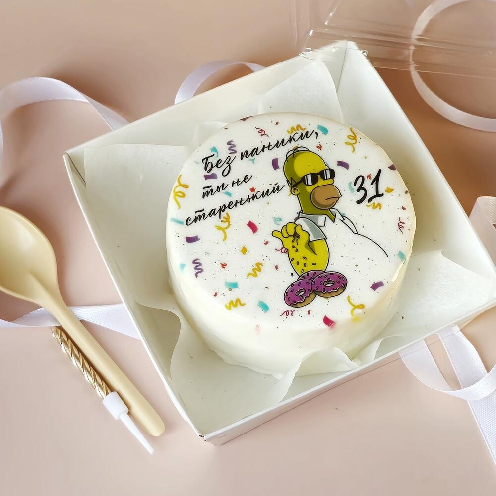 Бенто торт для мужчины "Без паники, ты не старенький!"