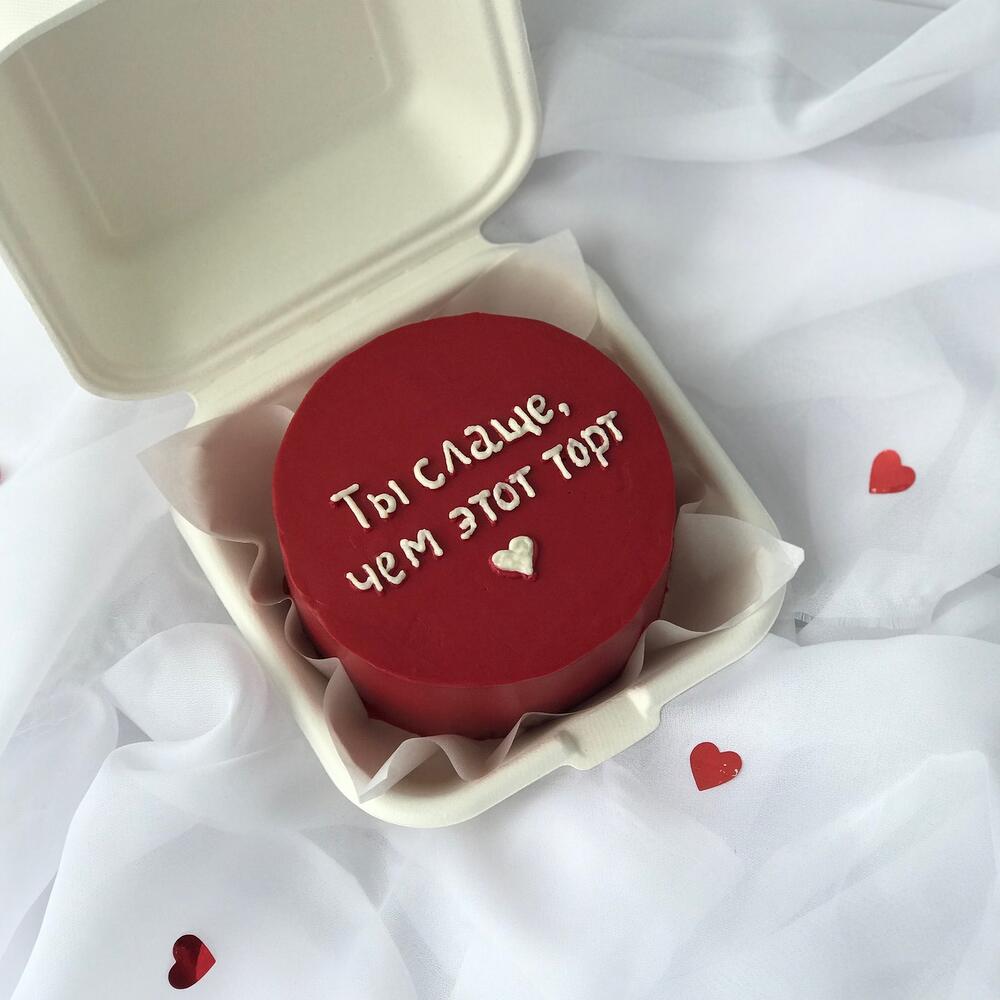 Бенто торт для парня «Клубничный лимонад»