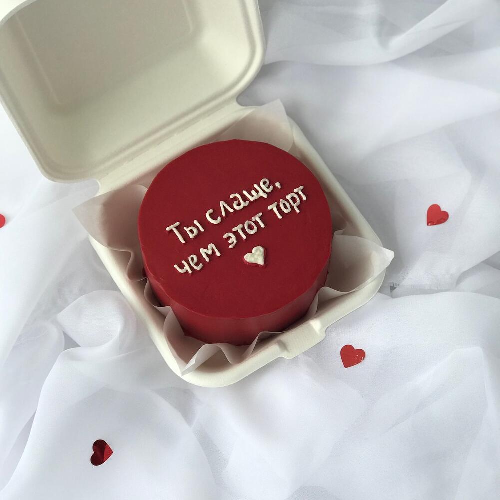 Бенто торт для парня «Клубничный лимонад»