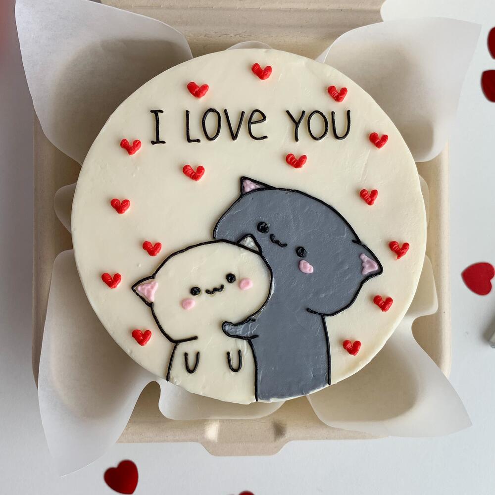 Бенто торт для парня/девушки I LOVE YOU подарок на 14 февраля