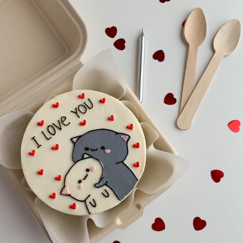 Бенто торт для парня/девушки I LOVE YOU подарок на 14 февраля