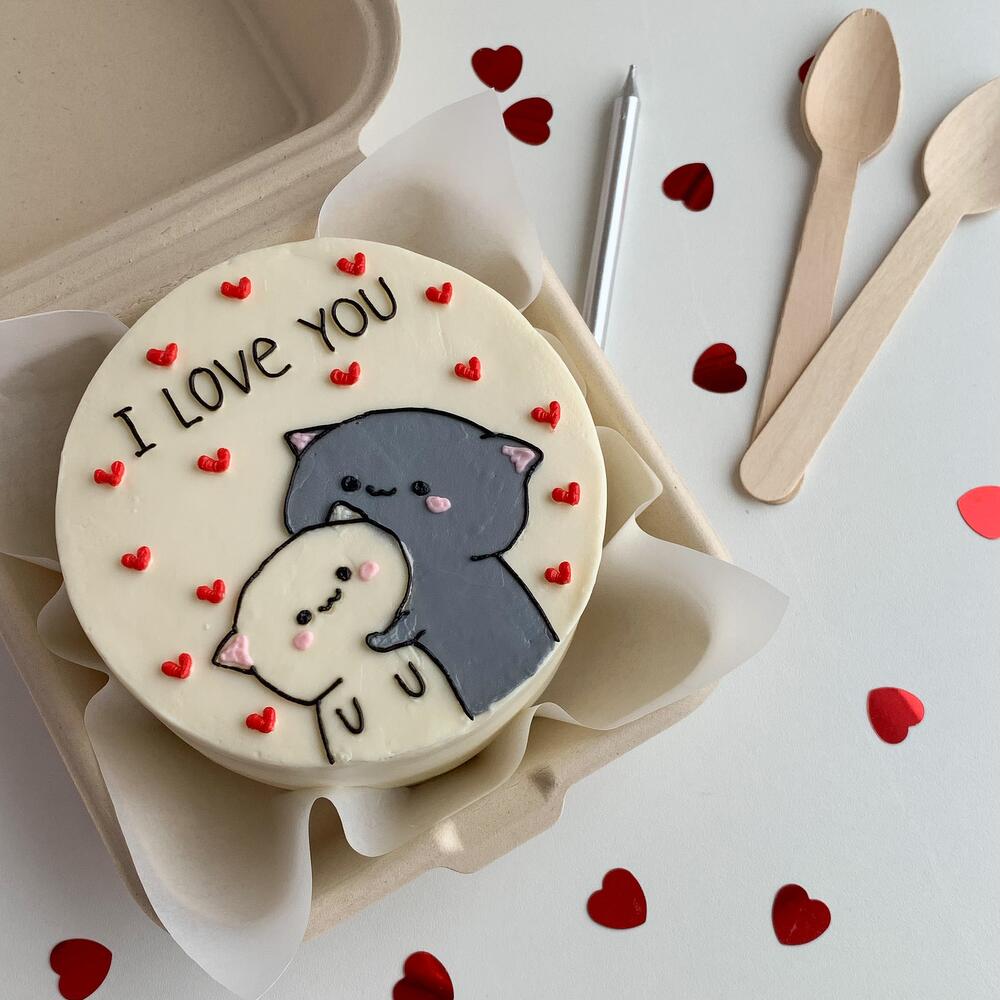 Бенто торт для парня/девушки I LOVE YOU подарок на 14 февраля