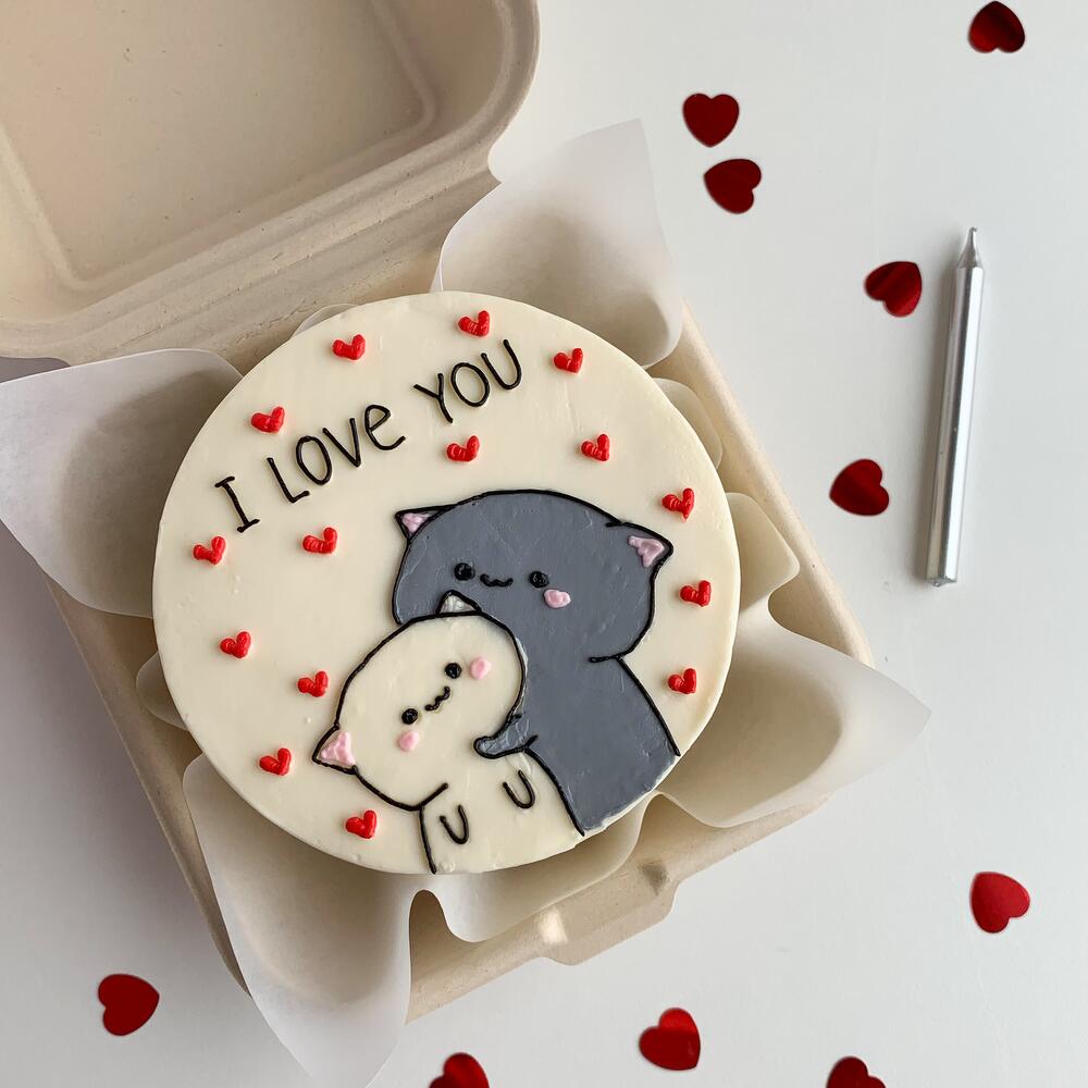 Бенто торт для парня/девушки I LOVE YOU подарок на 14 февраля
