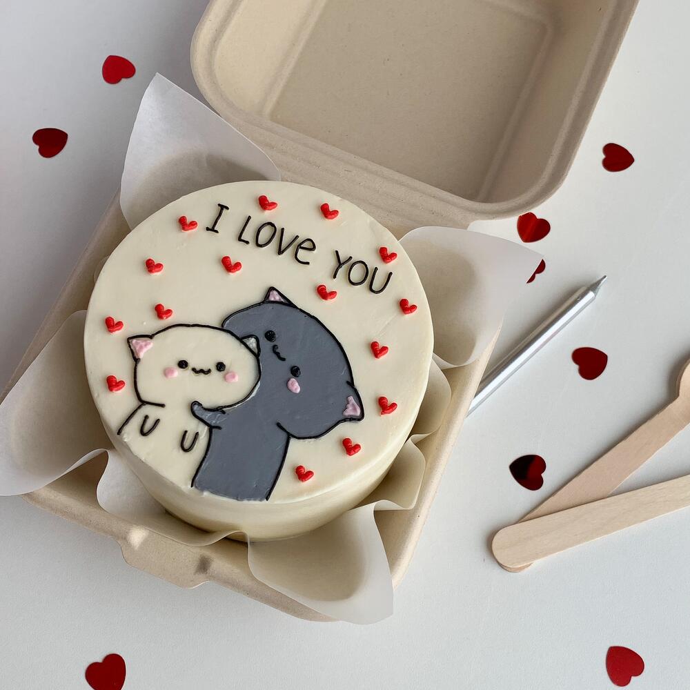 Бенто торт для парня/девушки I LOVE YOU подарок на 14 февраля