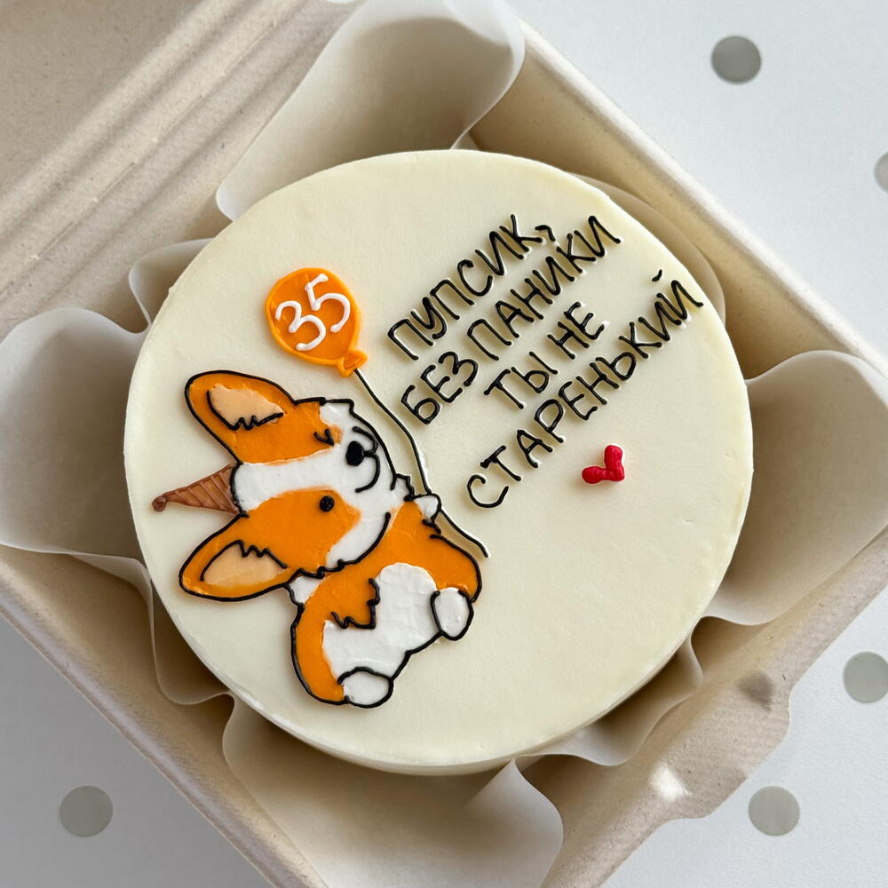 Бенто торт для парня/мужа без паники с Корги