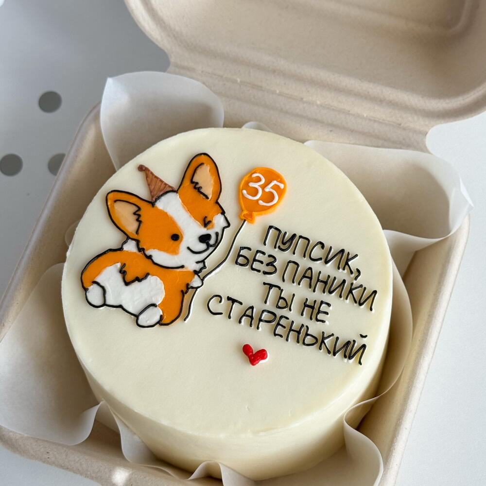 Бенто торт для парня/мужа без паники с Корги