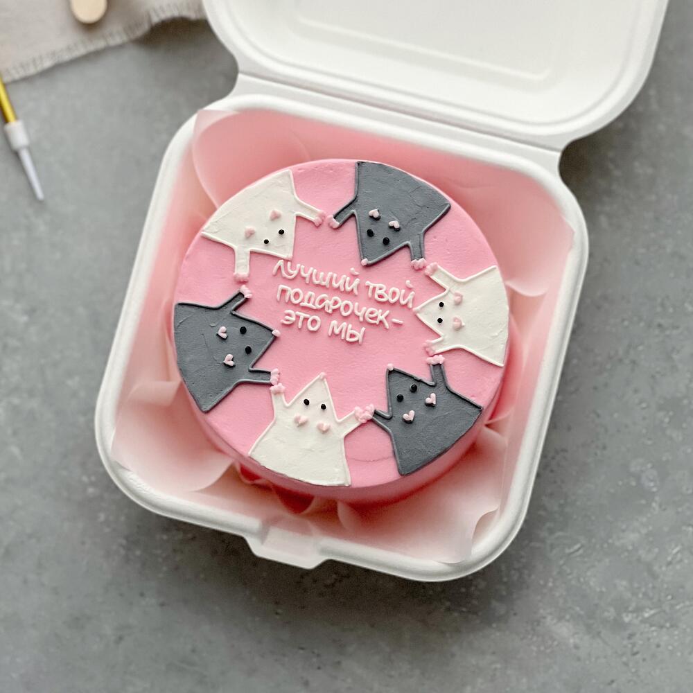 Бенто-торт для подруги «Крыски»