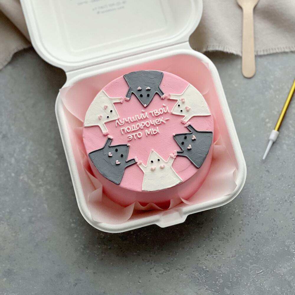 Бенто-торт для подруги «Крыски»