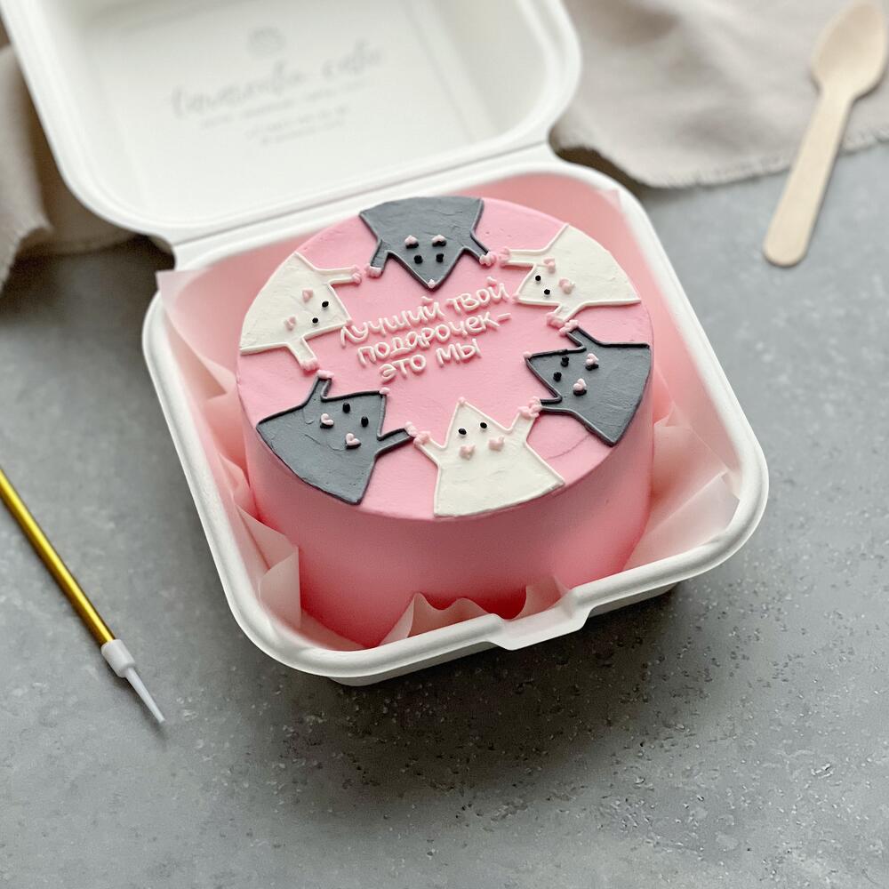 Бенто-торт для подруги «Крыски»