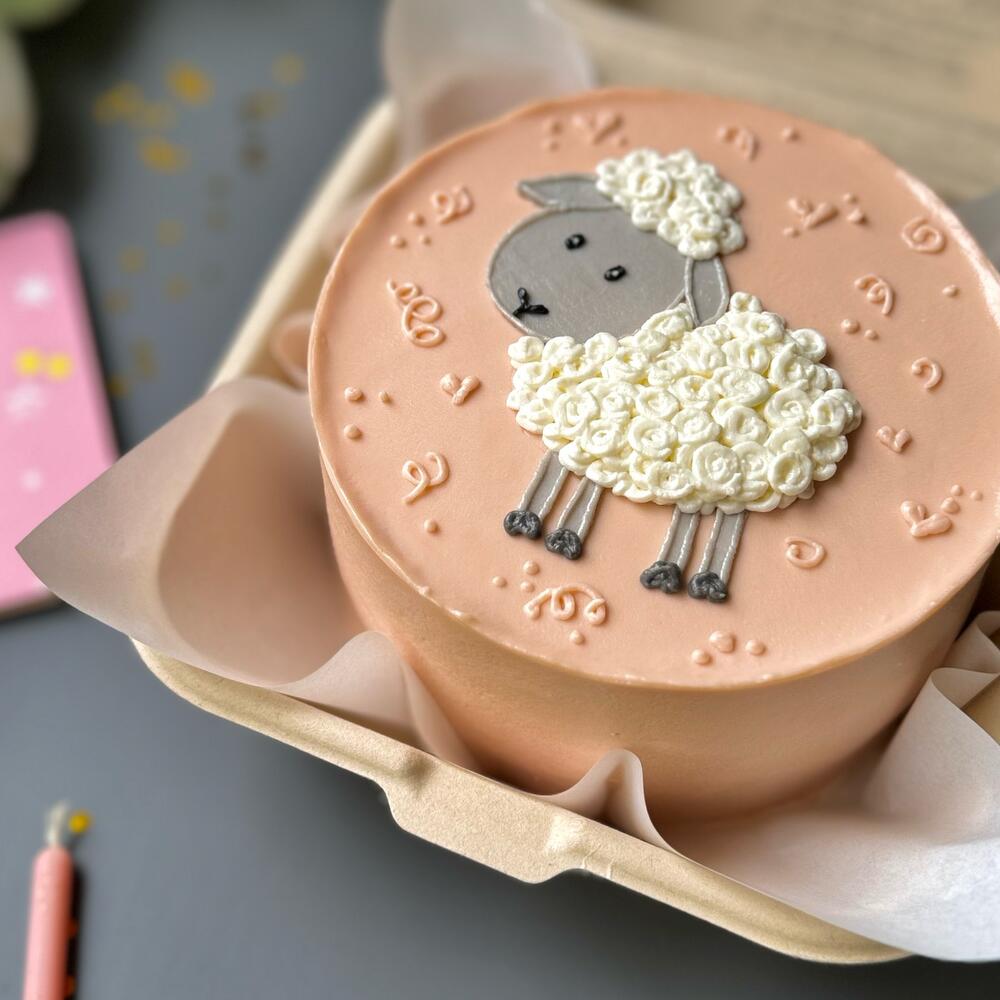 Бенто торт для ребенка «С барашком»