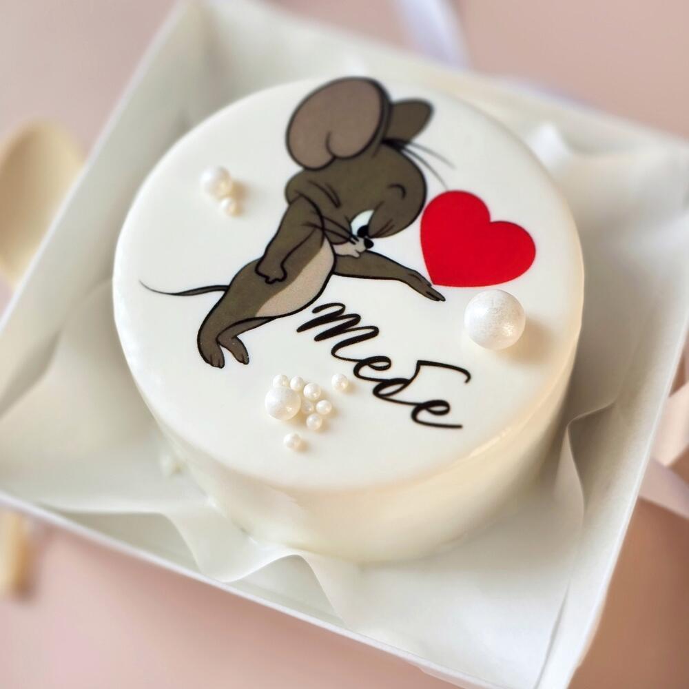 Бенто торт для влюблённых "Джерри с сердечком"