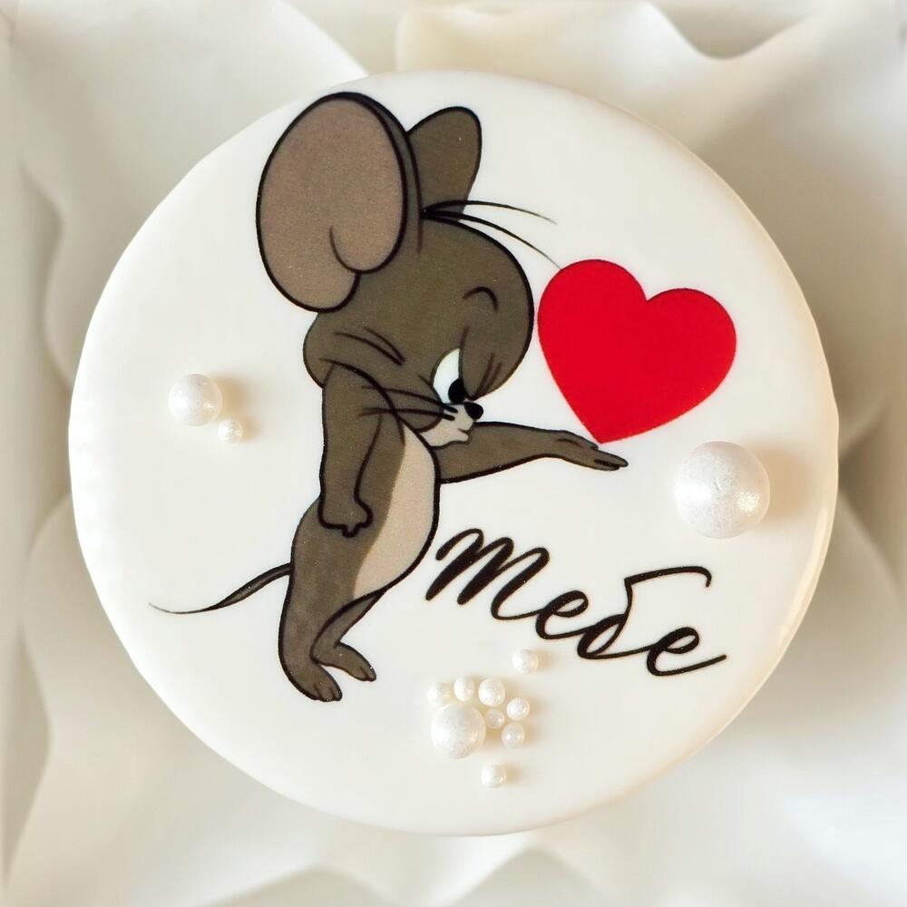 Бенто торт для влюблённых "Джерри с сердечком"