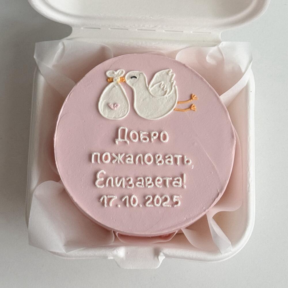 Бенто торт «добро пожаловать» на выписку для малыша