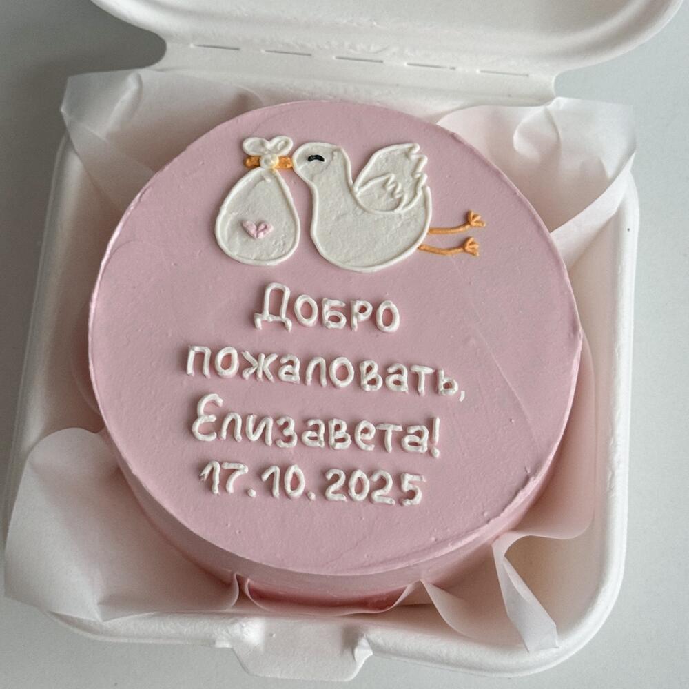 Бенто торт «добро пожаловать» на выписку для малыша