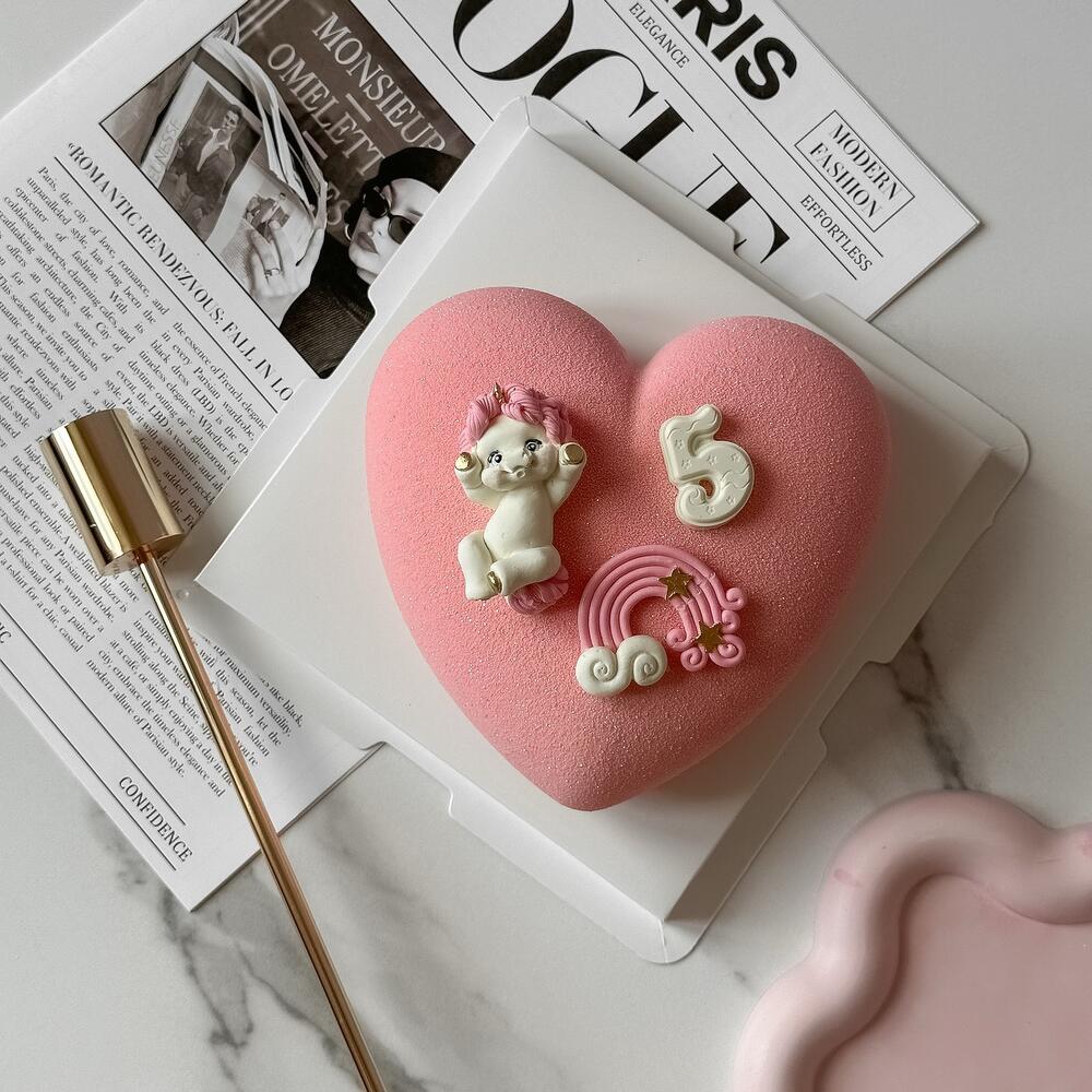 Бенто-торт Единорожка с радугой на день рождения, в подарок для девочки