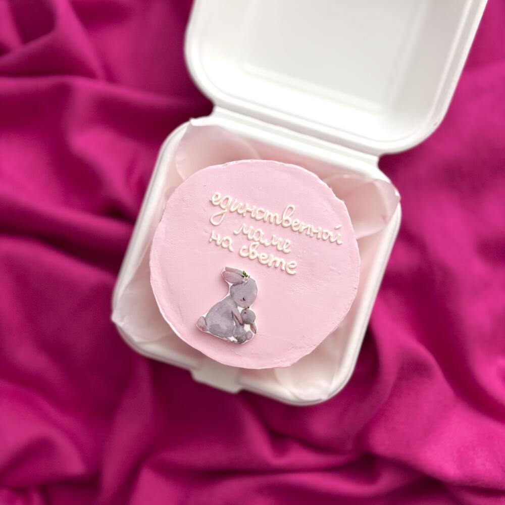 Бенто-торт единственной маме на свете с зайчиками любимой мамуле