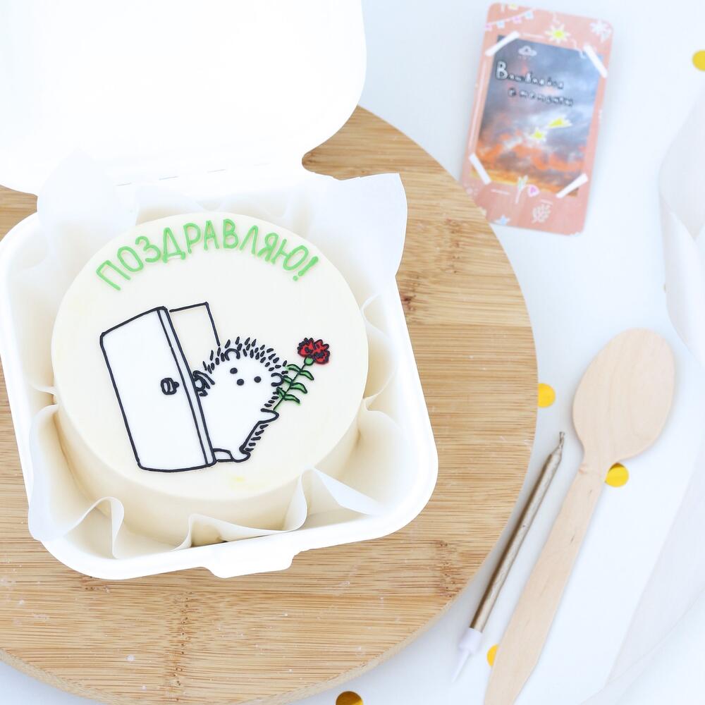 Бенто-торт ежик