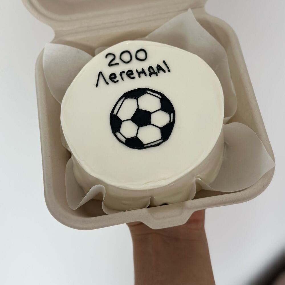 Бенто торт футболисту мальчику сыну парню мужу брату футбольный мяч