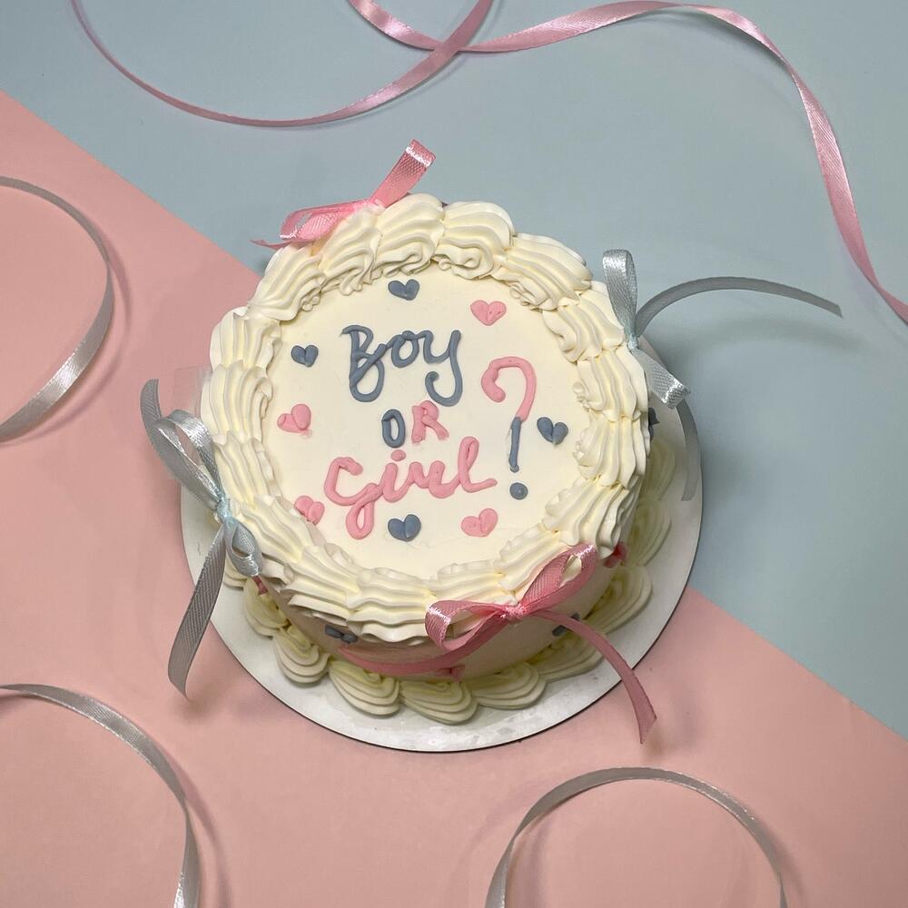 Бенто-торт Гендер пати с сюрпризом