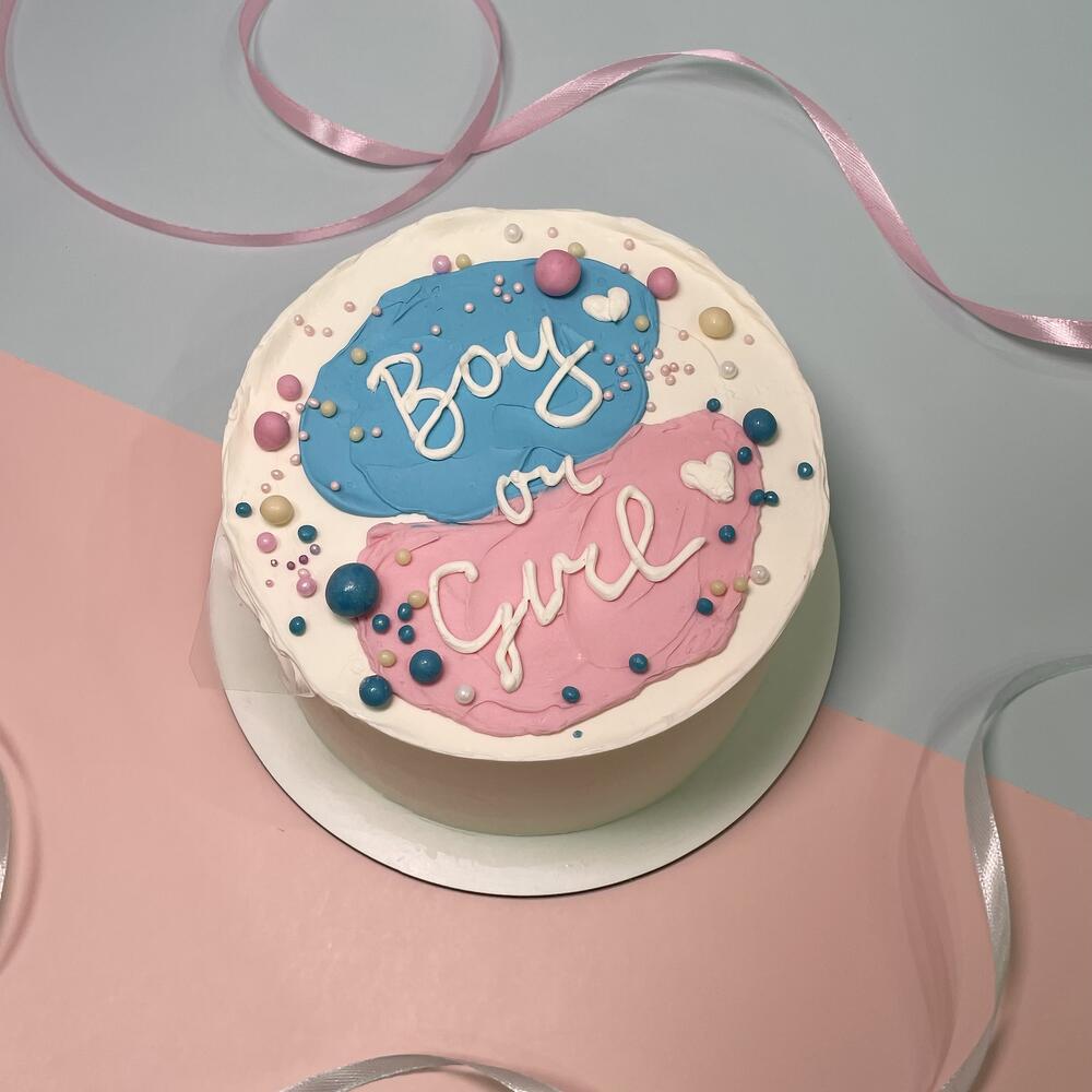 Бенто-торт Гендер пати с сюрпризом внутри