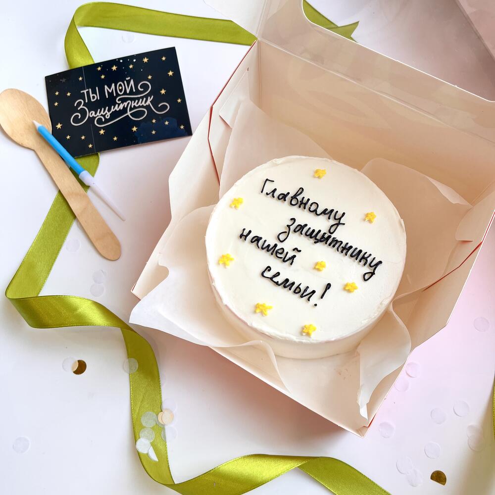 Бенто торт «главному защитнику» на 23 февраля для мужа/парня/любимого/папы/дедушки