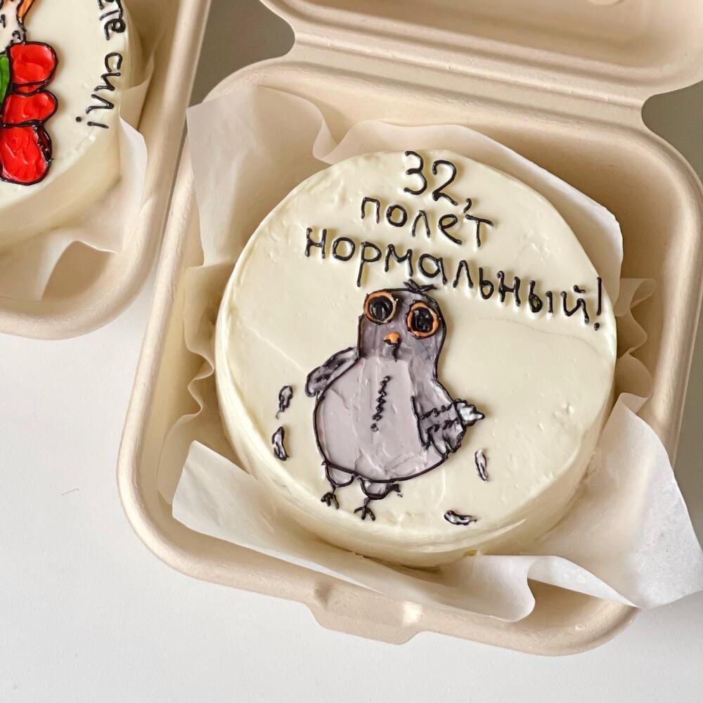 Бенто торт «Голубь»