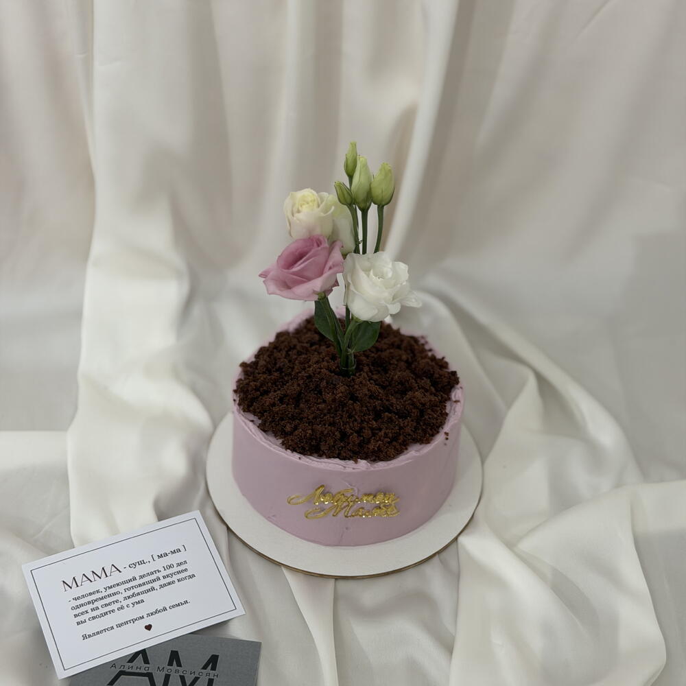 Бенто торт «Горшочек с цветочками»