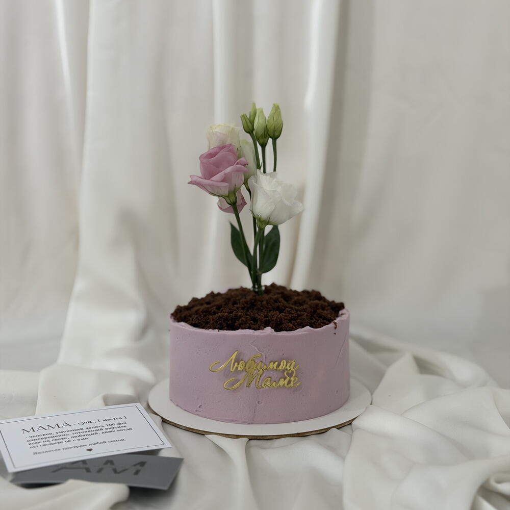 Бенто торт «Горшочек с цветочками»