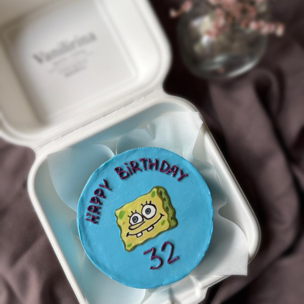 Бенто торт «Губка Боб» (пп бенто торты/классические бенто торты)