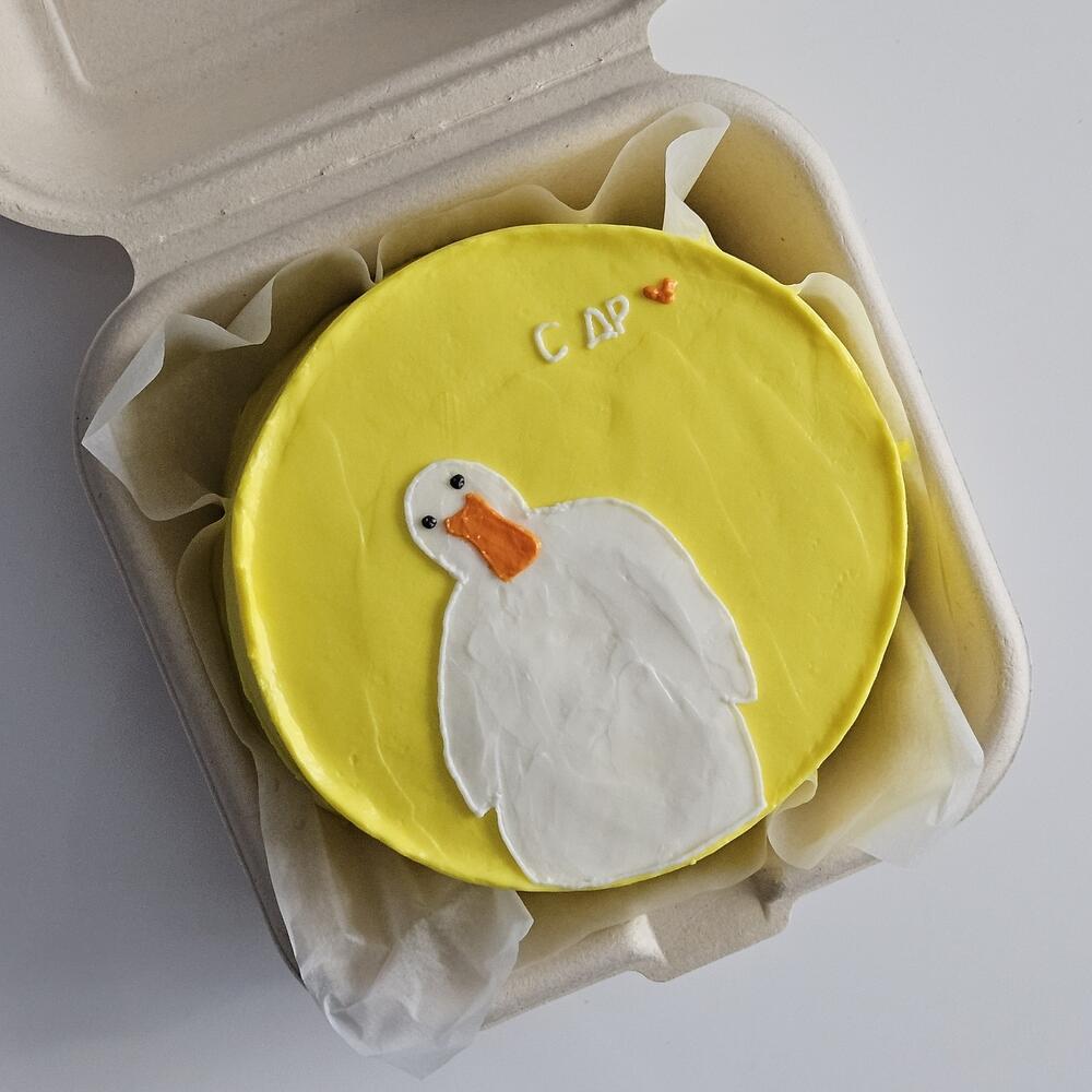 Бенто торт гусь "с др" на день рождения