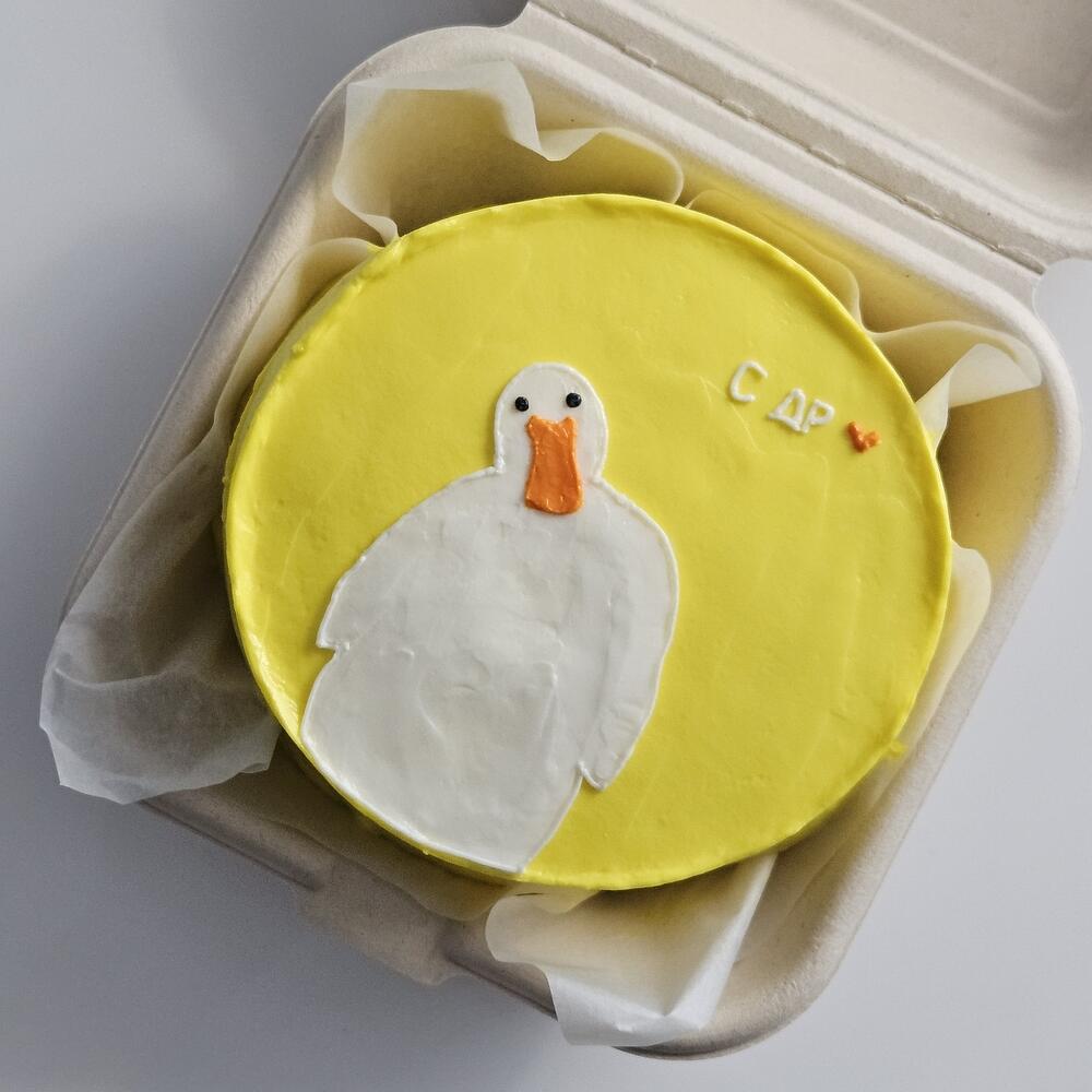 Бенто торт гусь "с др" на день рождения