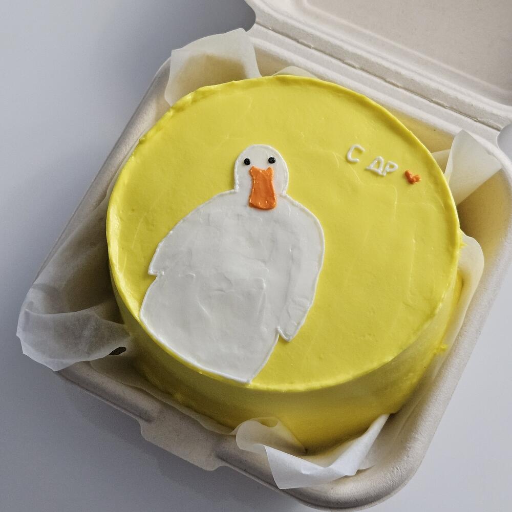 Бенто торт гусь "с др" на день рождения