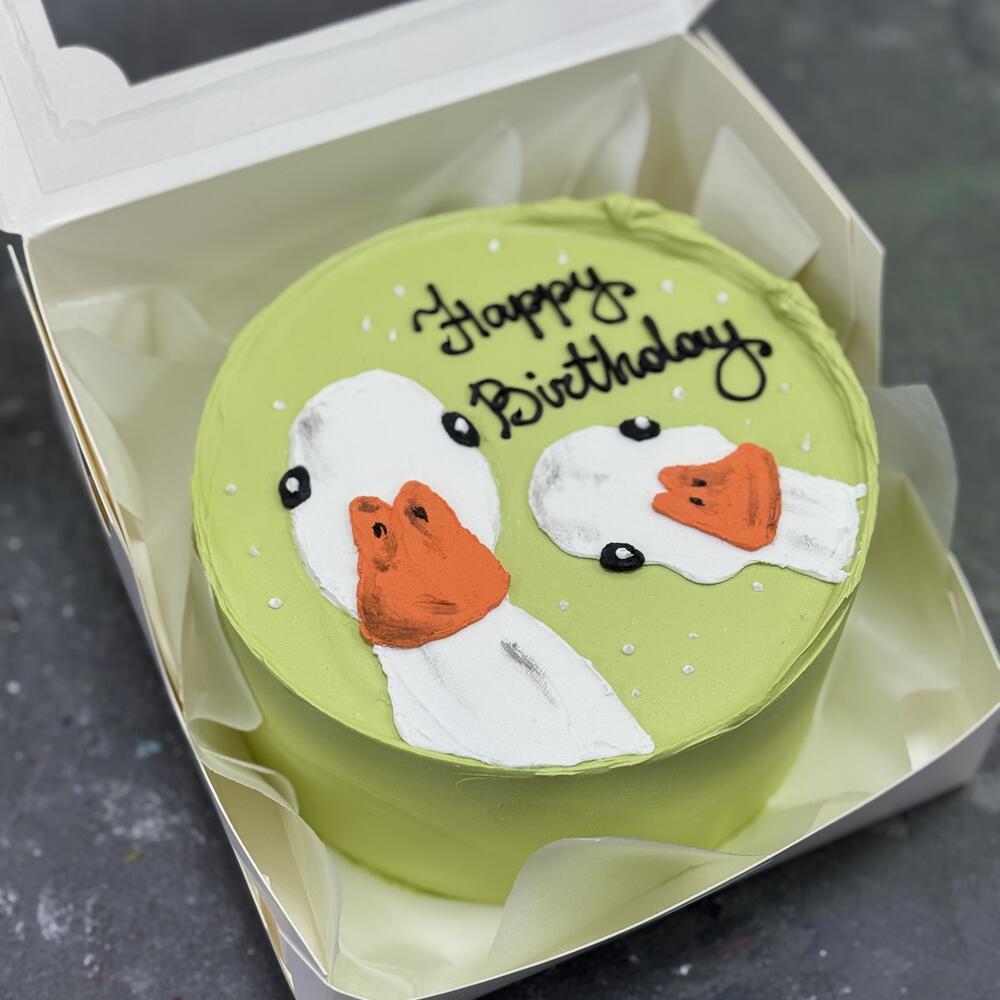 Бенто торт гуси happy birthday