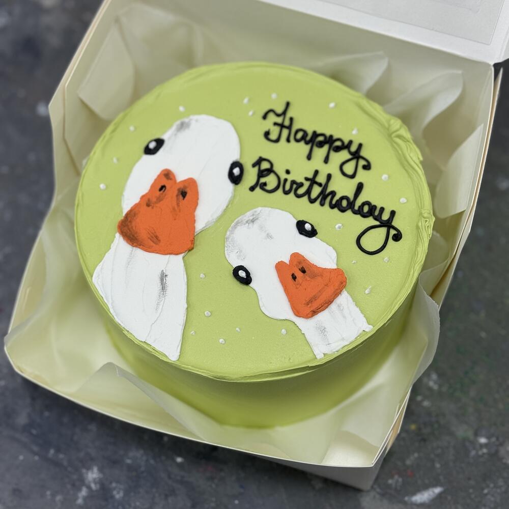 Бенто торт гуси happy birthday