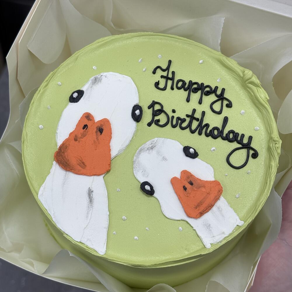 Бенто торт гуси happy birthday