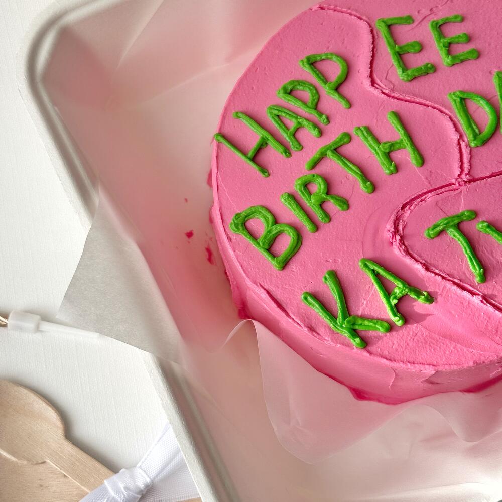 Бенто-торт "Happee birthdae (имя)"