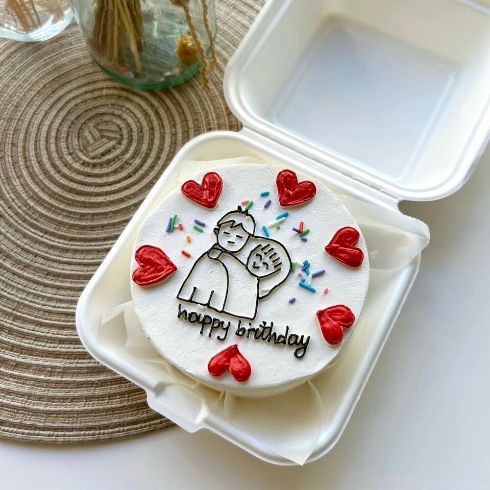 Бенто торт Happy birthday Любовь