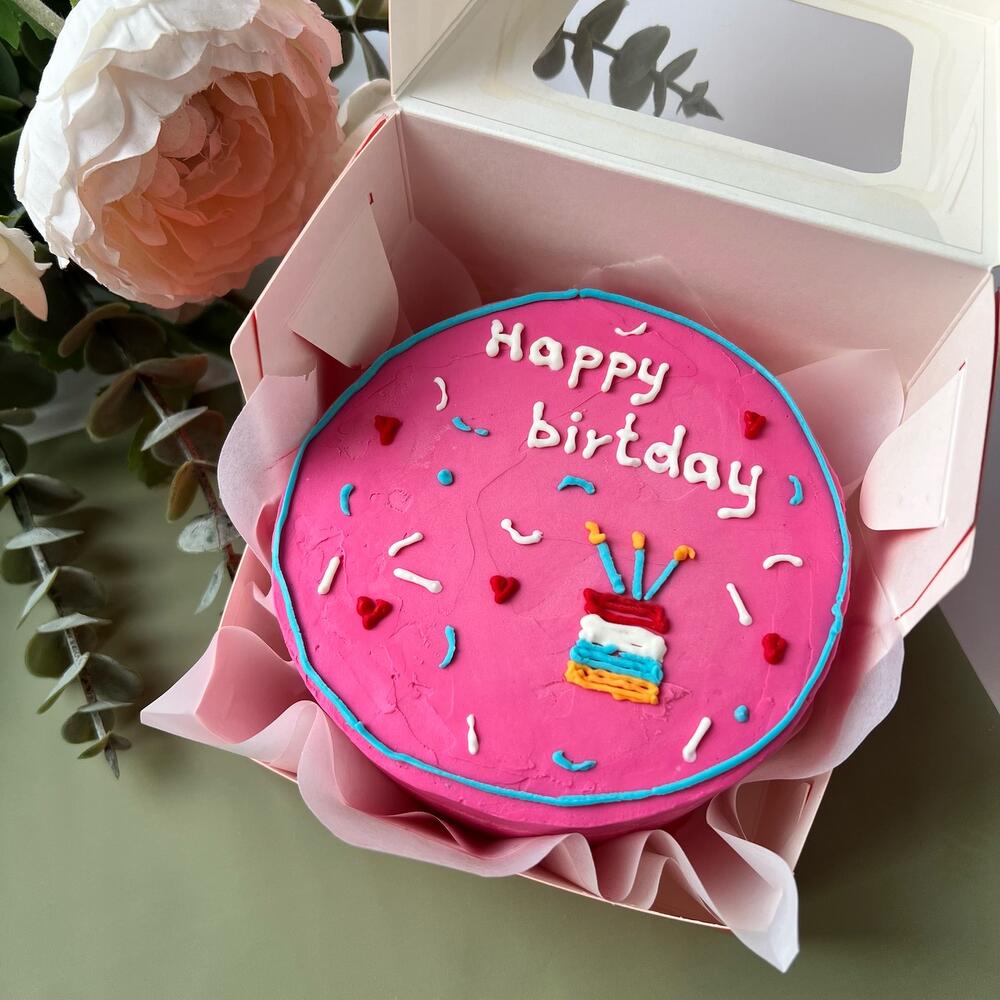 Бенто торт happy birthday подруге с днем рождения