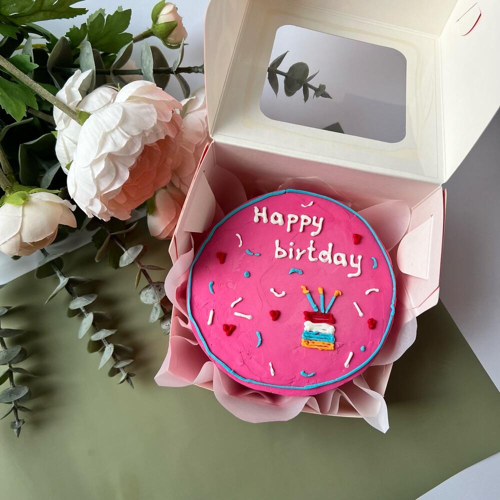Бенто торт happy birthday подруге с днем рождения