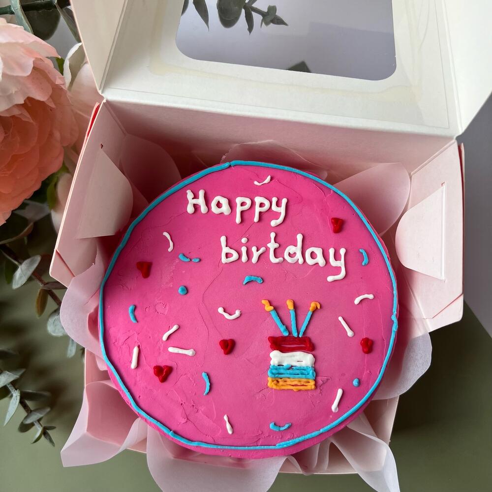 Бенто торт happy birthday подруге с днем рождения