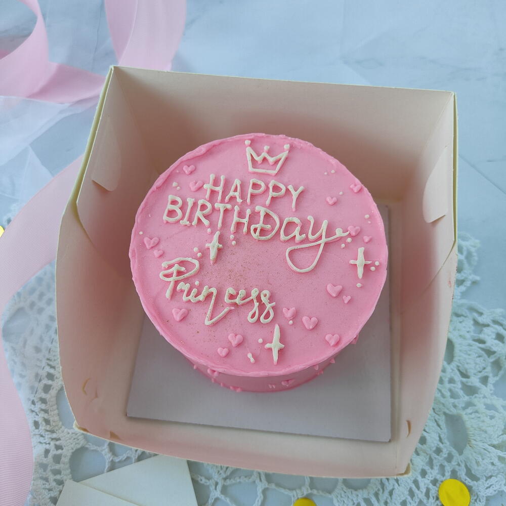 Бенто торт Happy Birthday, princess (с днём рождения, Принцесса) в подарок девушке, дочке
