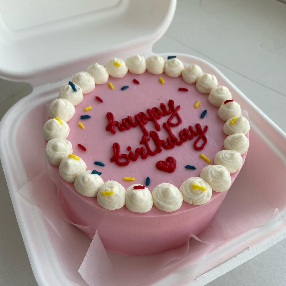 Бенто торт «happy birthday» с конфетти