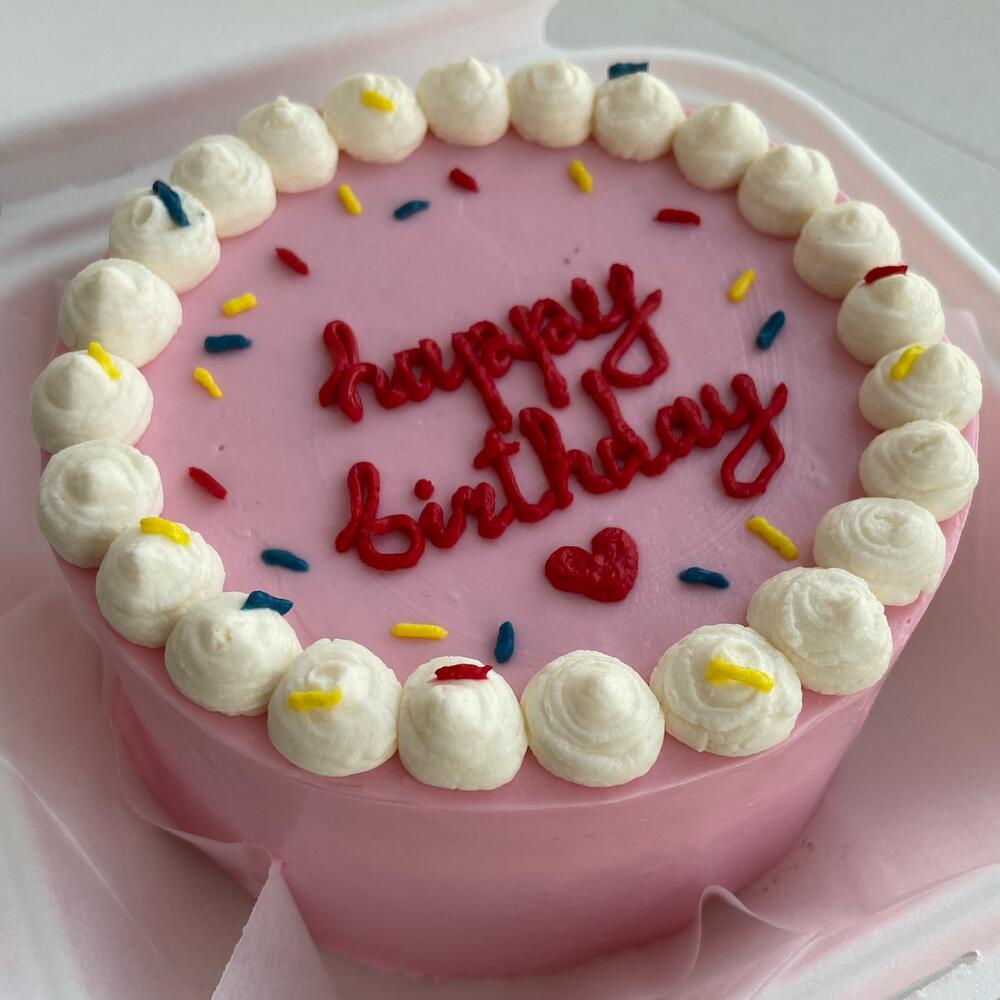 Бенто торт «happy birthday» с конфетти